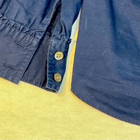 J. Crew Popover Blouse Chambrais Ruffles Small Petite - Picture 5 of 9